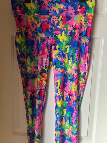 Customer photo review of Butterfly Rainbow Nylon Spandex