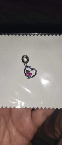 Customer photo review of 925 Sterling Silver Mom and Daughter Love Charm