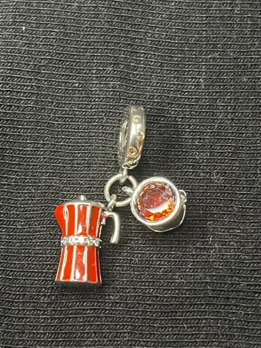 Customer photo review of 925 Sterling Silver Coffee Time Charm