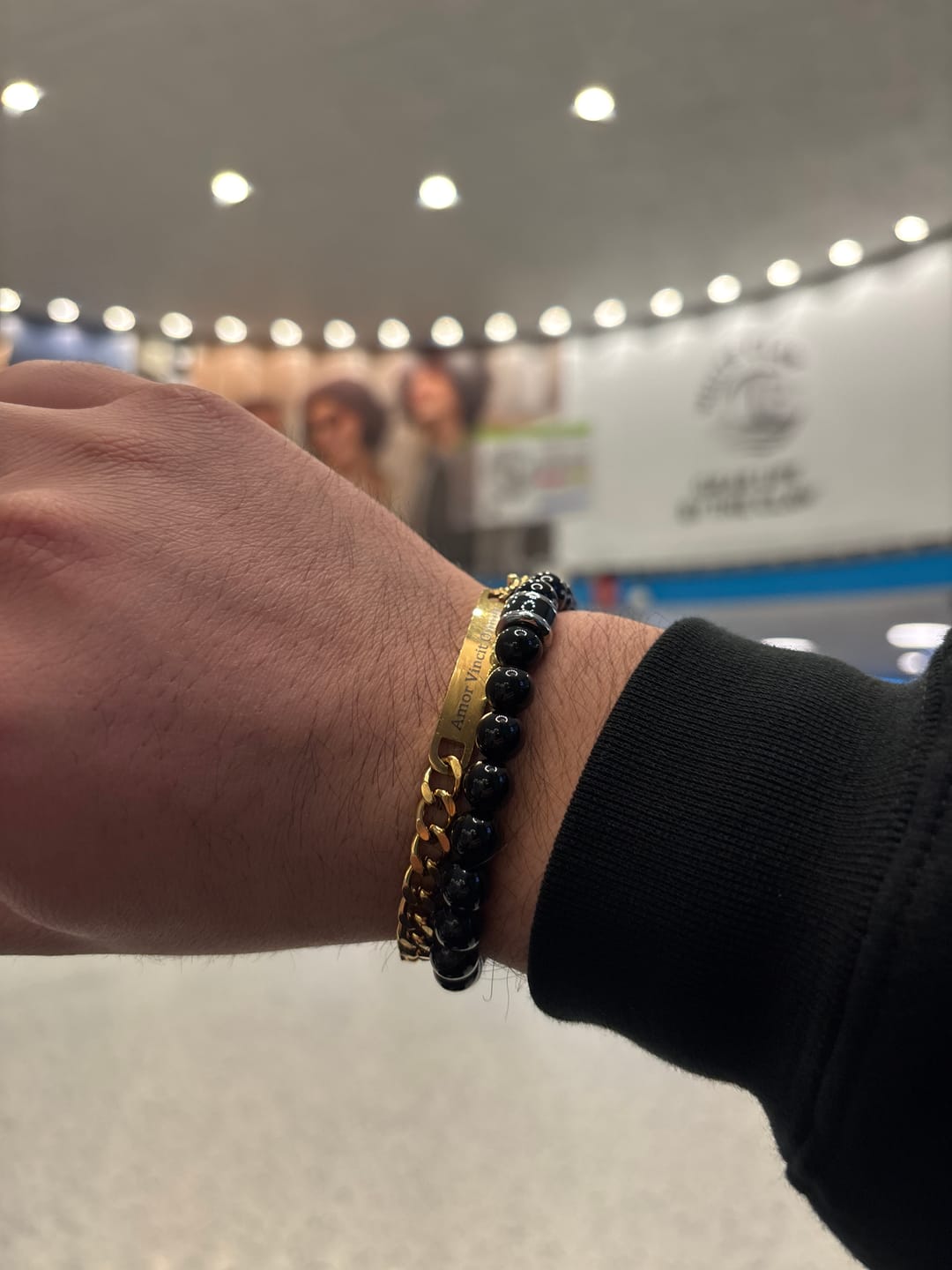 Customer photo review of Engraved Bracelet Set