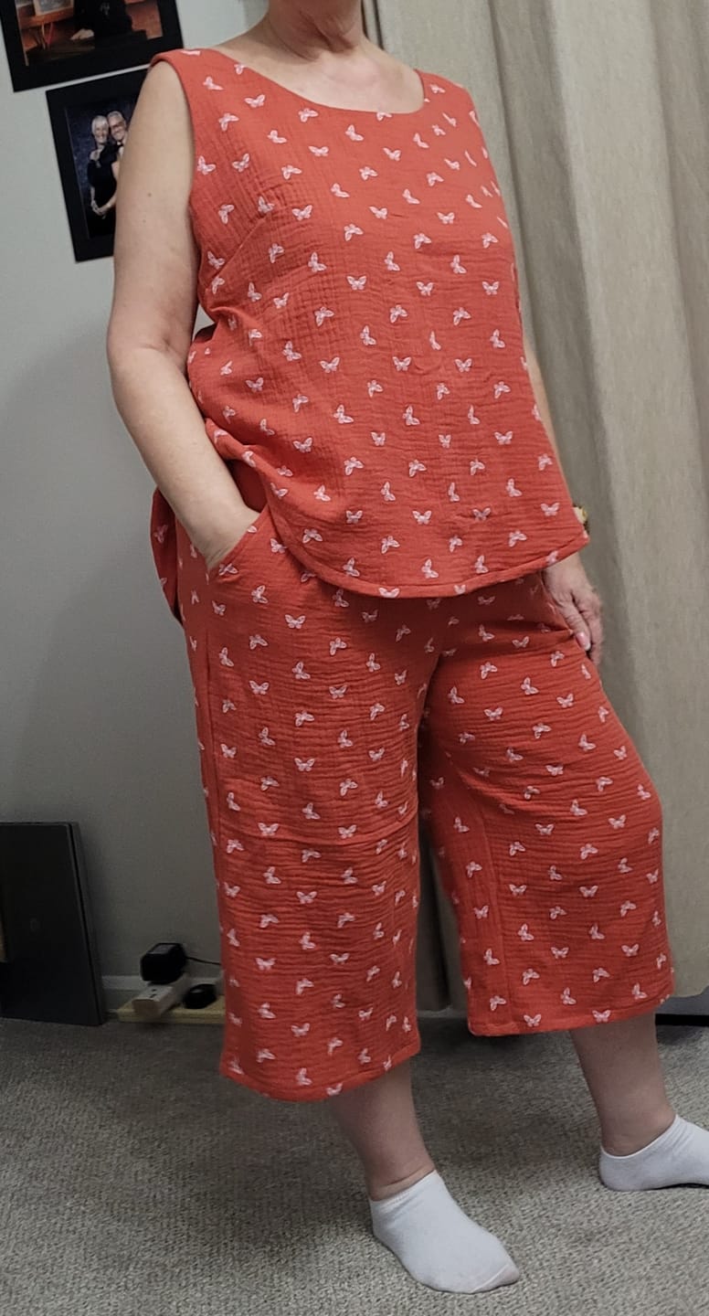 Customer photo review of All Over Butterflies Double Gauze Fabric