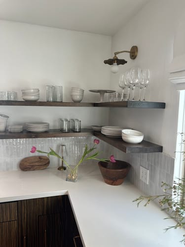 Customer photo review of Rustic Floating Shelves