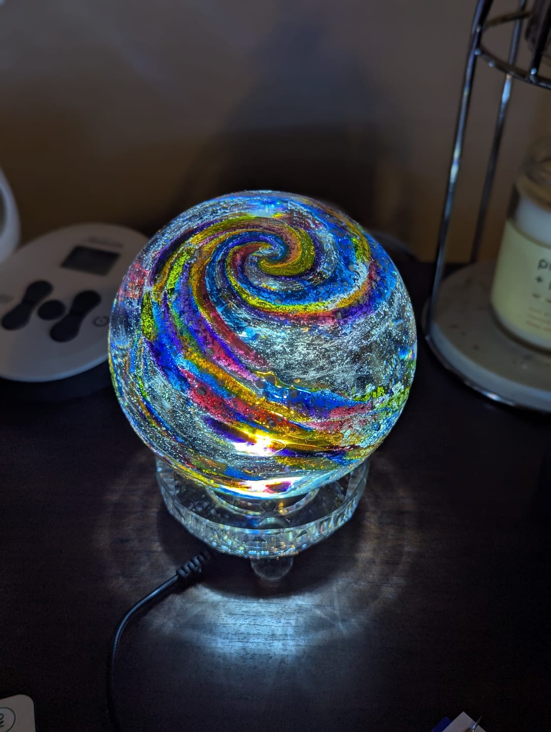 Customer photo review of Lucite Light Stand - White Light