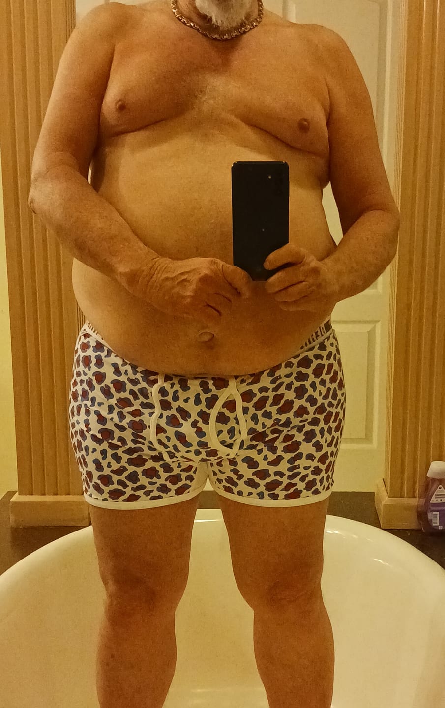 Customer photo review of Bamboo Boxer Brief - R&B Leopard