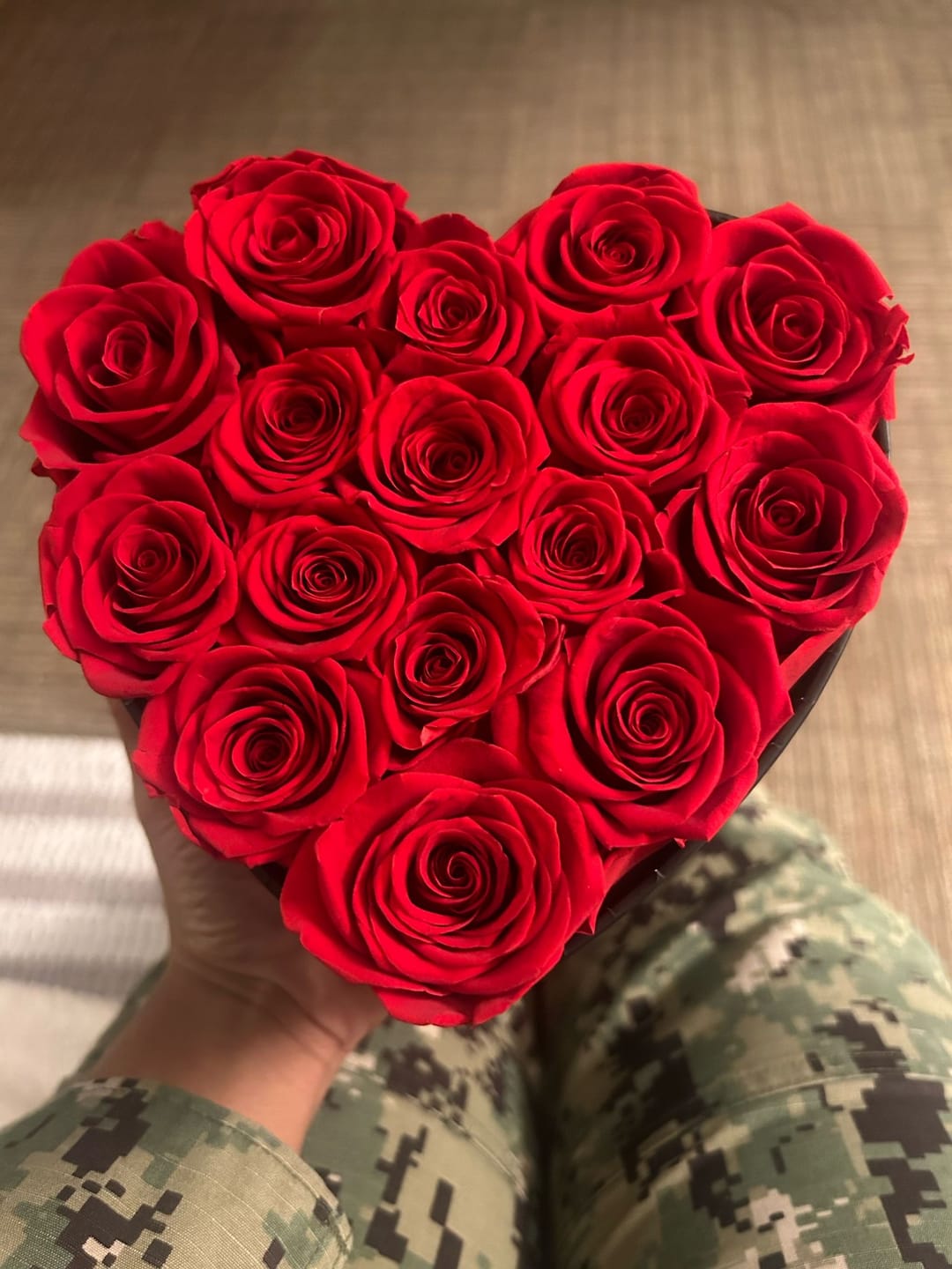 Customer photo review of Heart Eternal Rose Bouquet