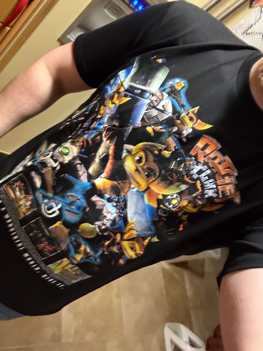 Customer photo review of Video Games 'Ratchet & Clank' Staple T-Shirt