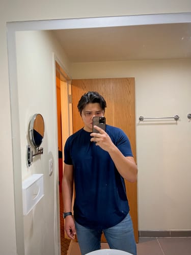 Customer photo review of Training Sport Tee - Navy Blue