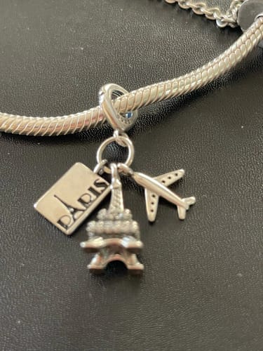 Customer photo review of 925 Sterling Silver Eiffel Tower Paris Charm