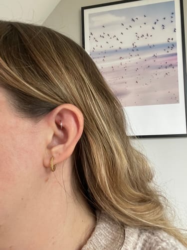 Customer photo review of Cartilage Hoop (18g)
