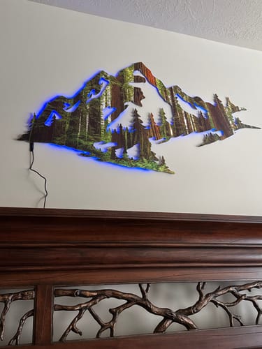 Customer photo review of Redwood Mountain Range View - Metal Wall Art