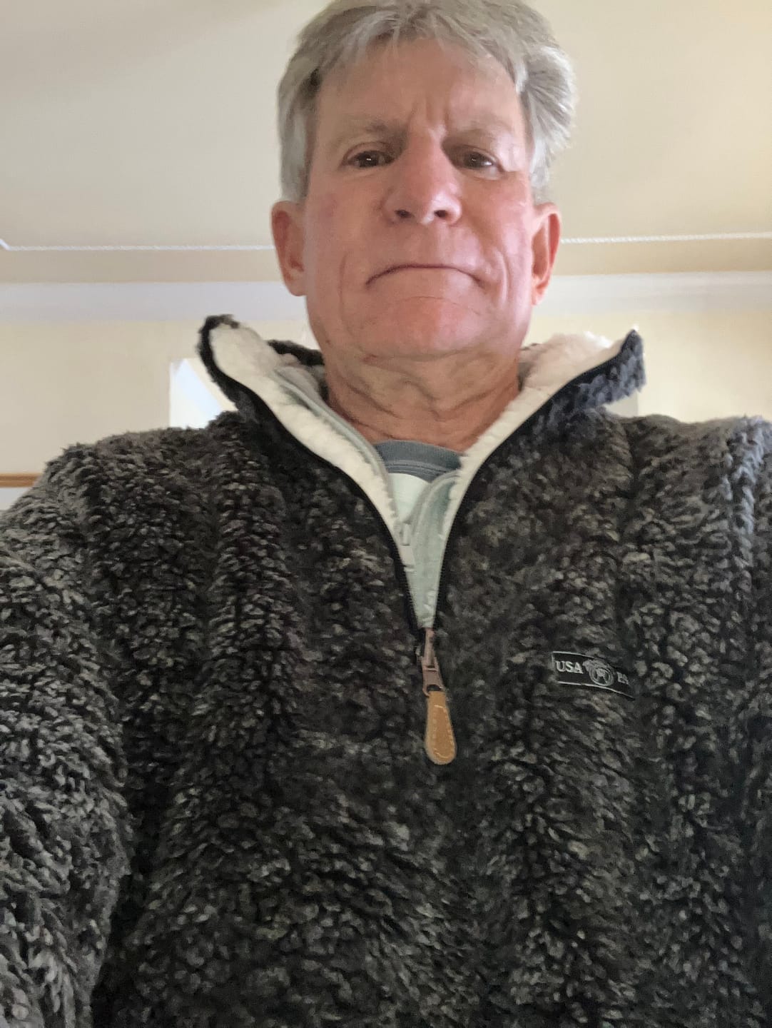 Customer photo review of Reversible Double Sherpa 1/4 Zip