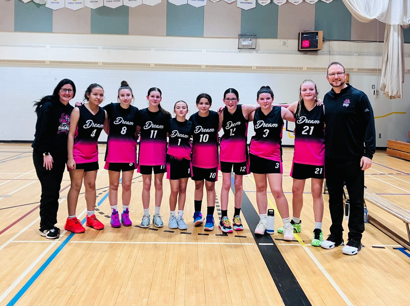 Customer photo review of Custom Black Pink Gradient Fashion Sets Sports Uniform Basketball Jersey