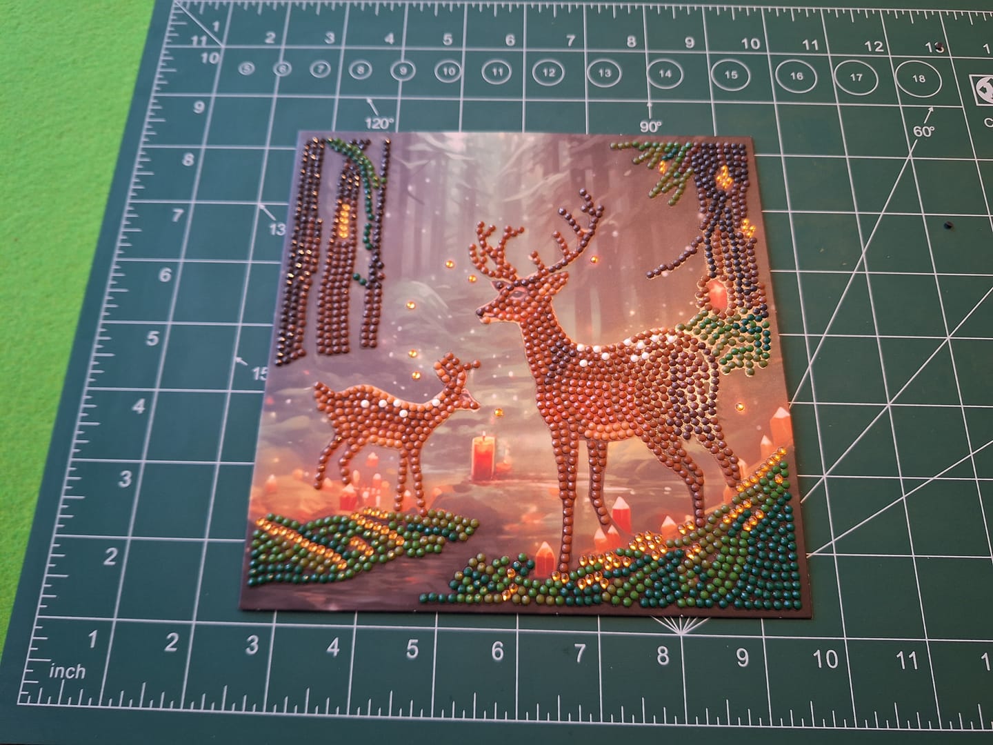 Customer photo review of "Enchanted Forest" Crystal Art Card 18x18cm