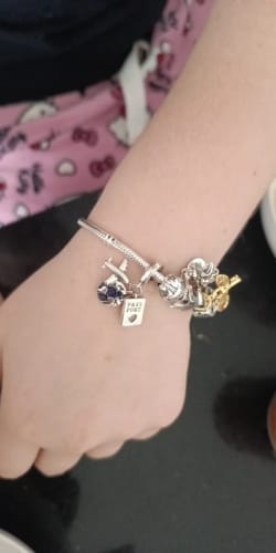 Customer photo review of 925 Sterling Silver Travel Dangle Charm