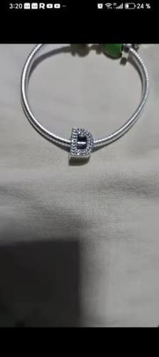 Customer photo review of 925 Sterling Silver A-Z Letter Charm