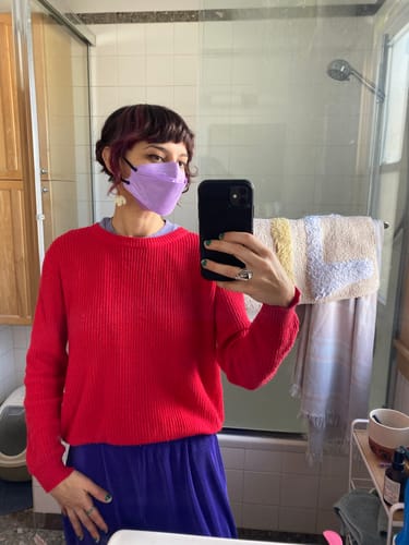 Customer photo review of KN95 Respirator Face Mask - Light Purple