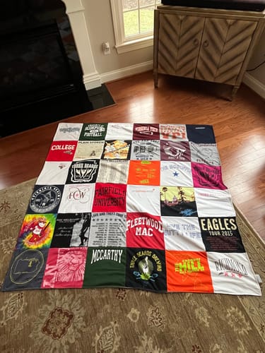 T-shirt quilt from fairfield university by Lori from VA