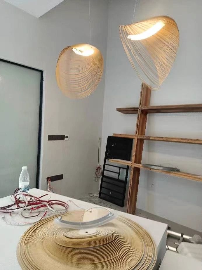 Customer photo review of Home Decor Wood Art LED Chandelier, Dimmable
