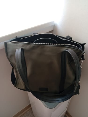 Reseña con foto de un cliente sobre Cartera De Hombro Notebook Nylon Office