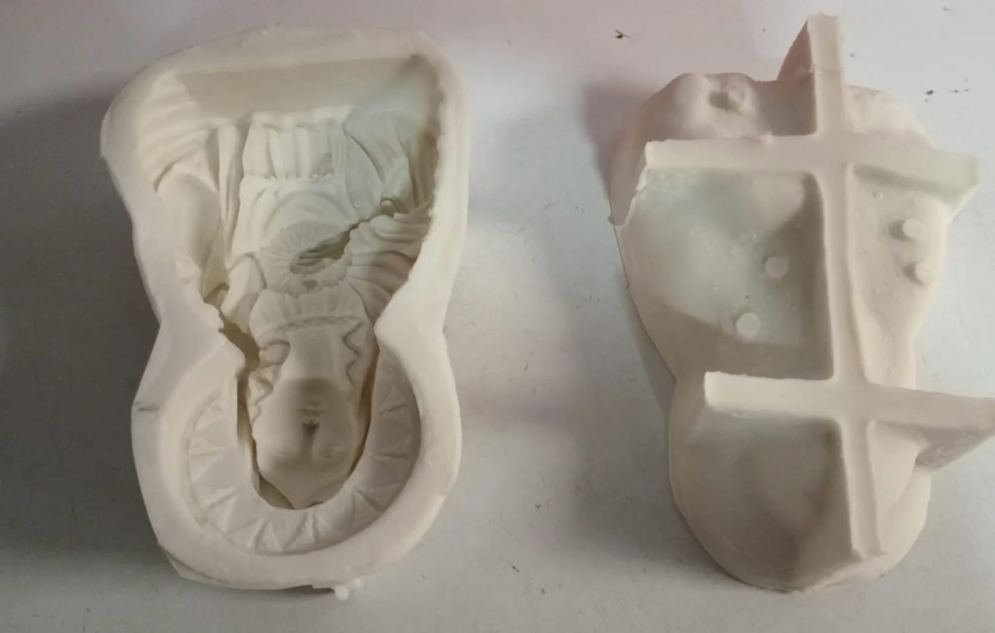 Customer photo review of Silicone Mold Virgin Mary Bust — Crimson Red | KIMLUD