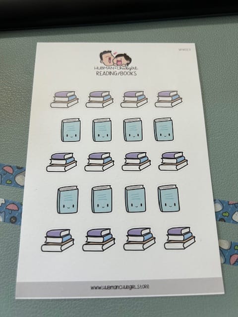 Customer photo review of Reading / Books Planner Stickers