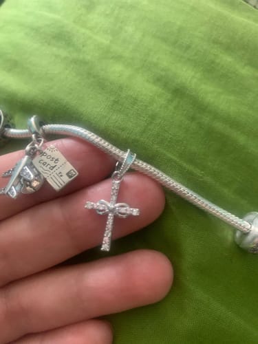 Customer photo review of 925 Sterling Silver Faith Charm
