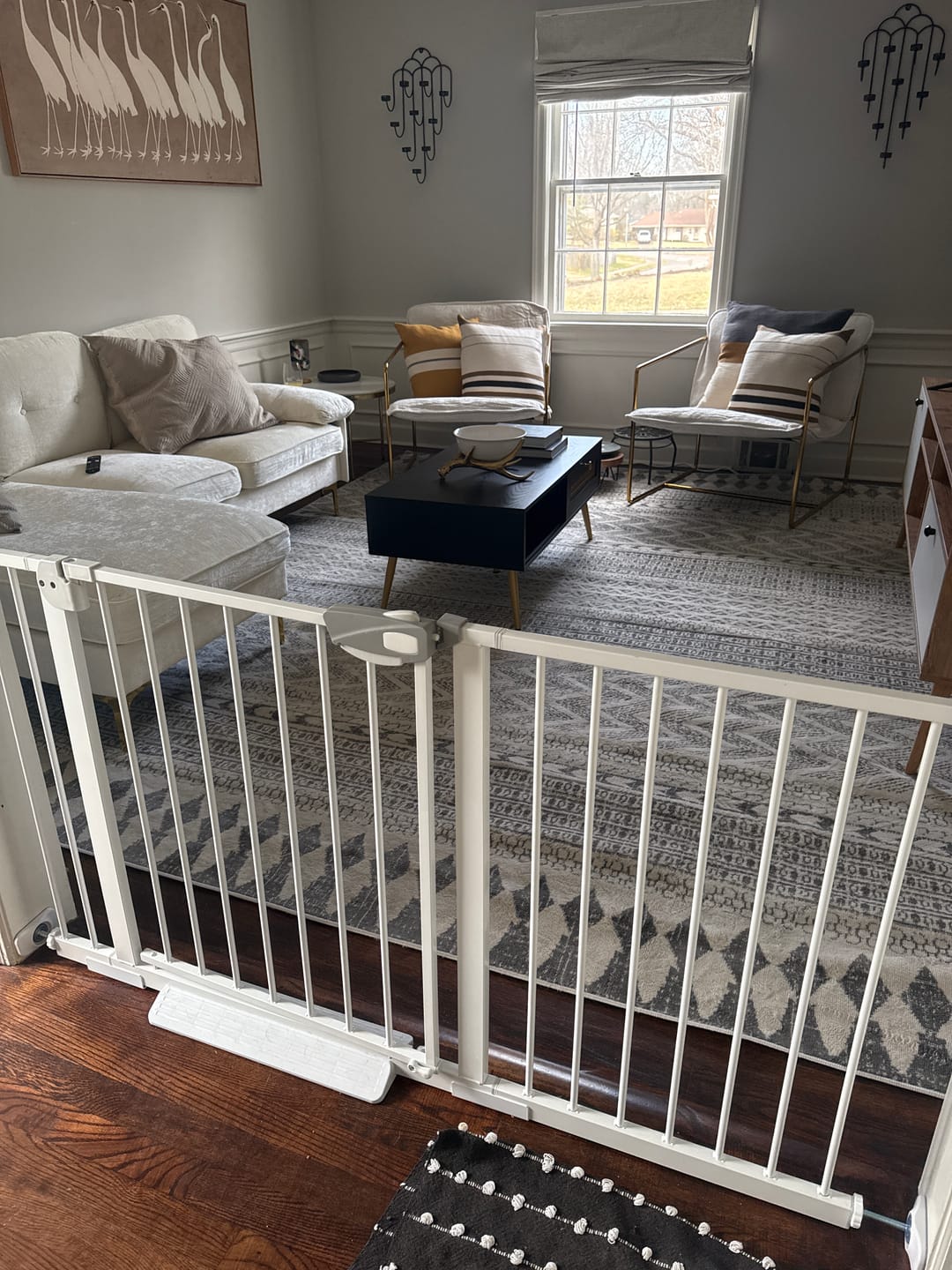 Customer photo review of FairyBaby 30"/ 36.6" Tall Safety Gate, with Dual-Direction Swing and One-Way Setting Control