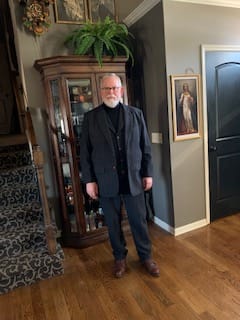 Customer photo review of Dark Grey Herringbone Tweed 3 Piece Suit