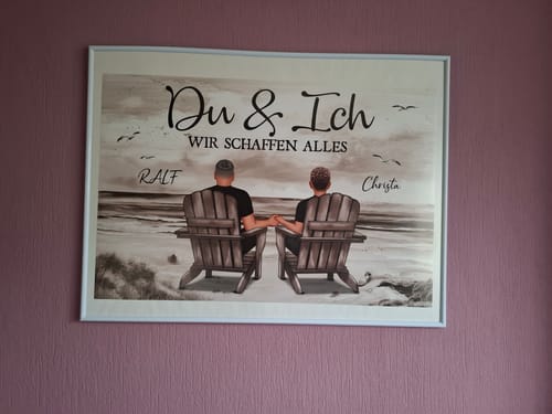 Customer photo review of Personalisiertes Poster "Du und ich, wir schaffen alles"
