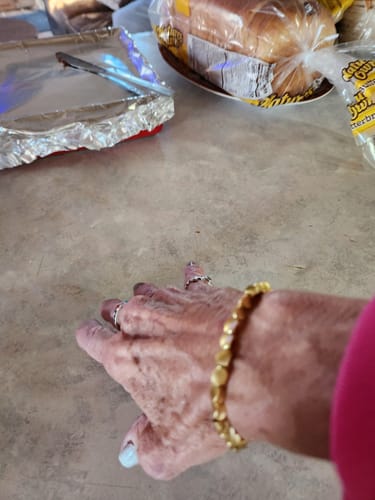 Customer photo review of Tibetan Bracelet of Fortune