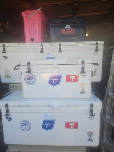 Customer photo review of ICEY-TEK 270 Quart Split-Lid Cooler