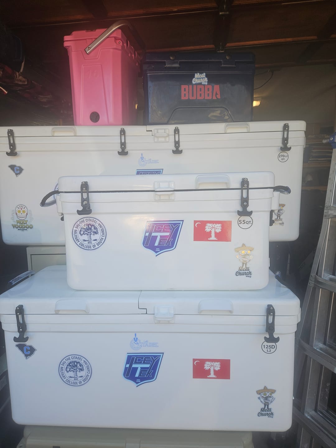 Customer photo review of ICEY-TEK 270 Quart Split-Lid Cooler