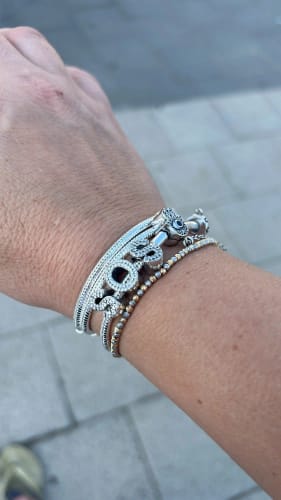 Customer photo review of 925 Sterling Silver A-Z Letter Charm