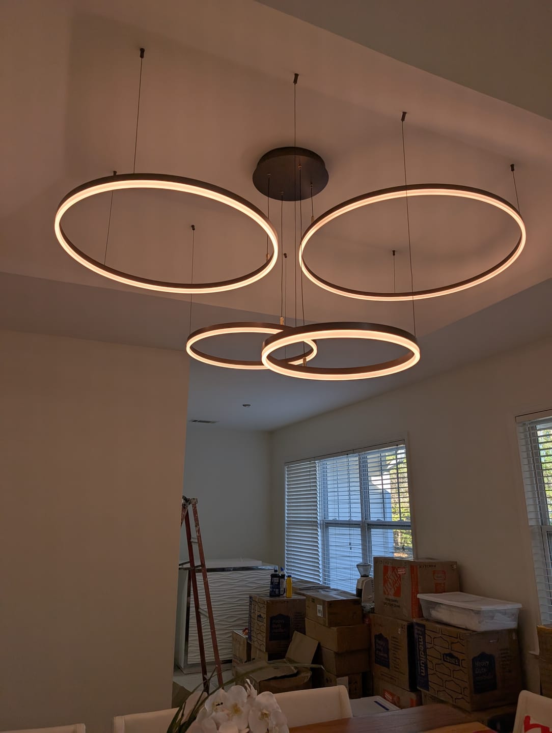 Customer photo review of Nordic Ceiling Light Rings • Brown