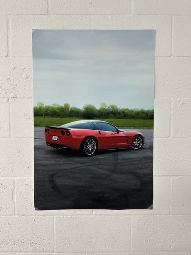 Customer photo review of #SS3 Cammed C6 Corvette Poster (Front View)