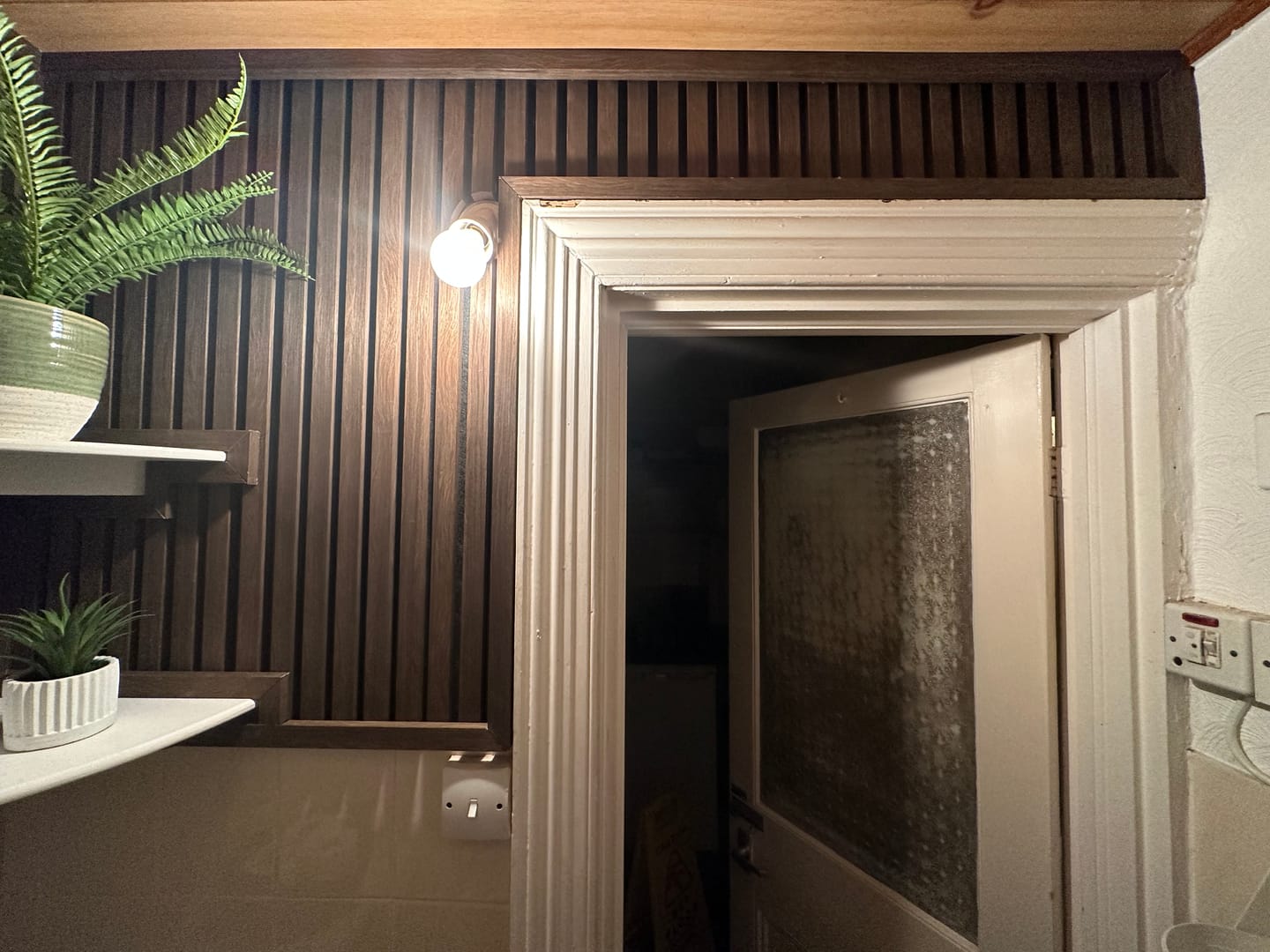 Customer photo review of Wooden Wall Panel | Smoked Oak | Premium 3-sided Wood Veneer