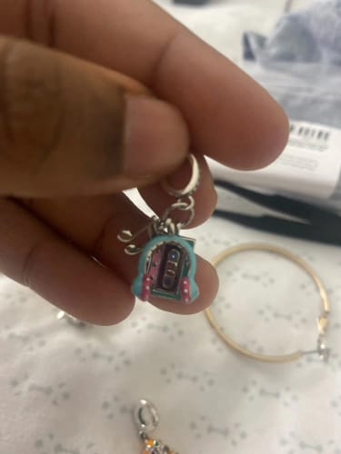Customer photo review of 925 Sterling Silver Retro Cassette and Music Charm