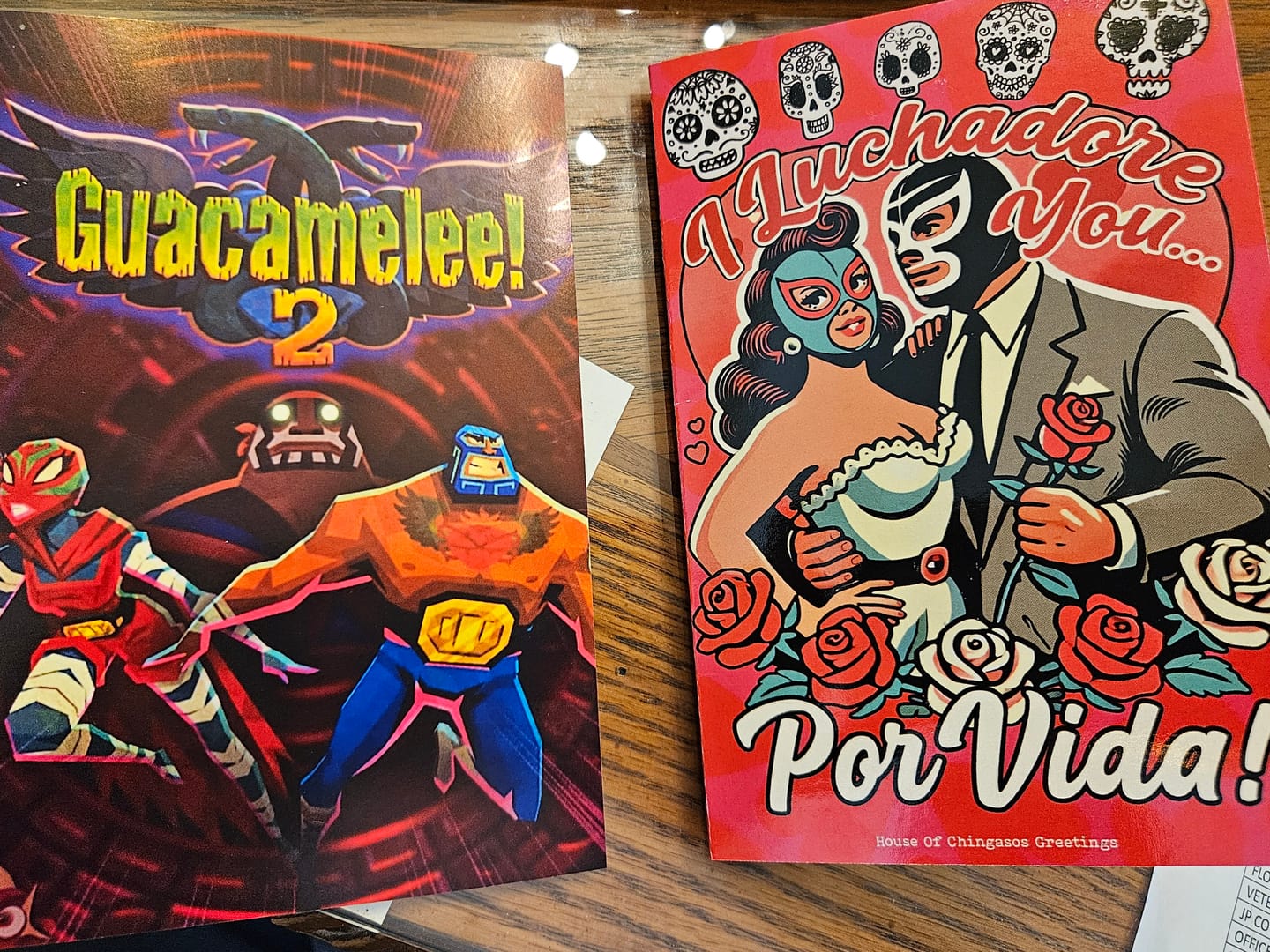Customer photo review of I Luchadore You Por Vida Valentine Love Greeting Card