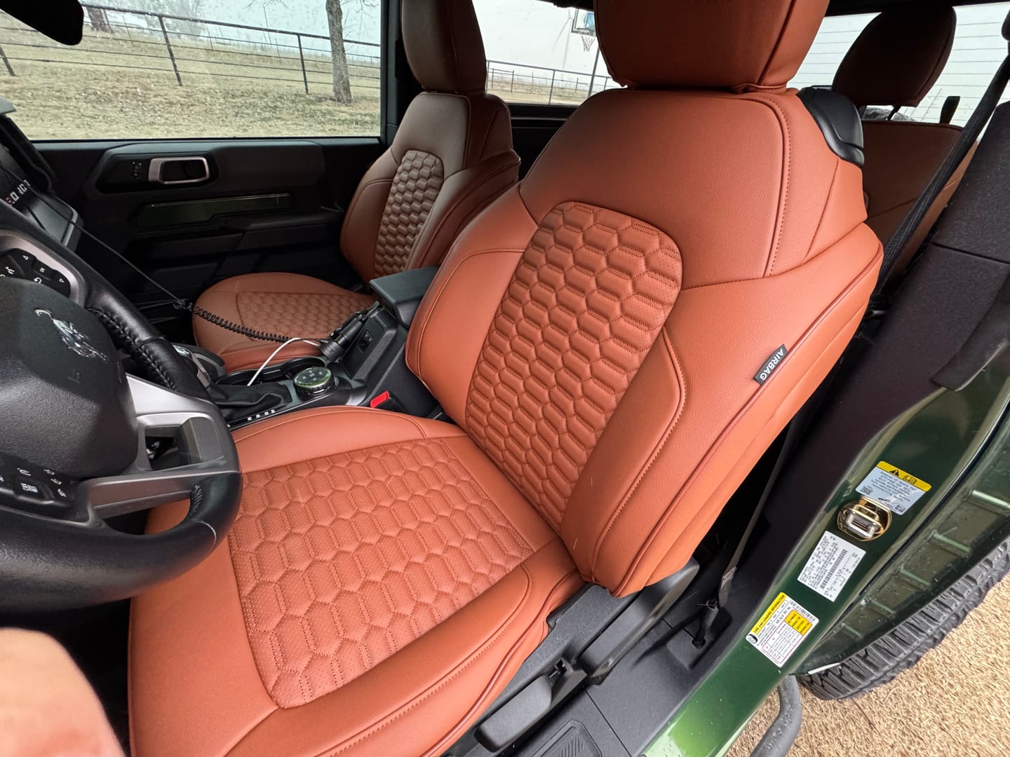 Customer photo review of 2021+ Ford Bronco 2 Door Custom Leather Seat Covers