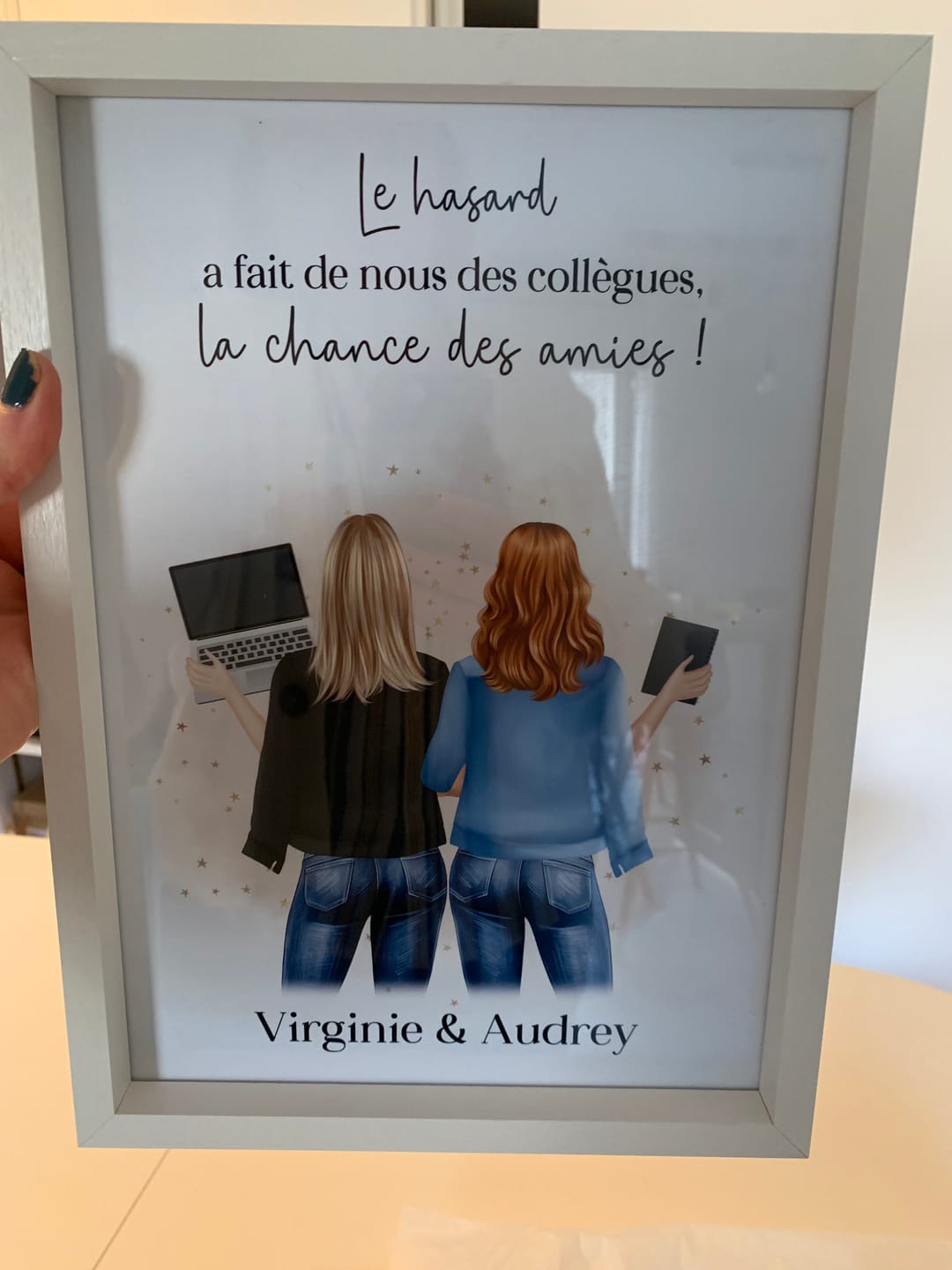Customer photo review of Affiche Personnalisée - 2 à 4 Collègues