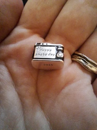 Customer photo review of 925 Sterling Silver Camera Charm