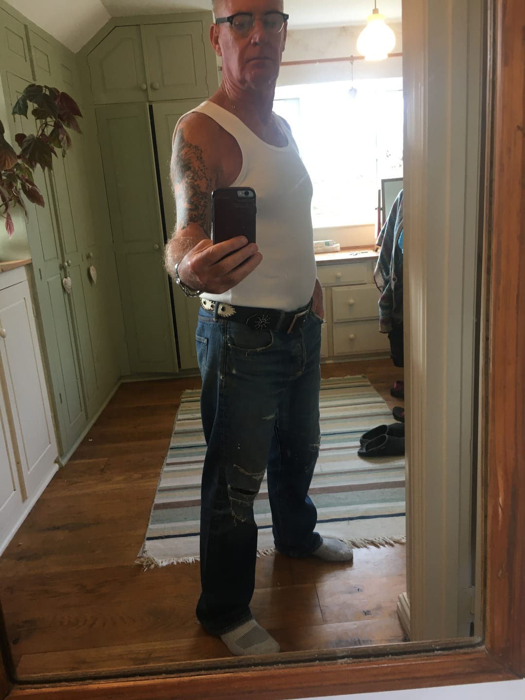 Customer photo review of 10.5 oz Cotton Tank Top - White
