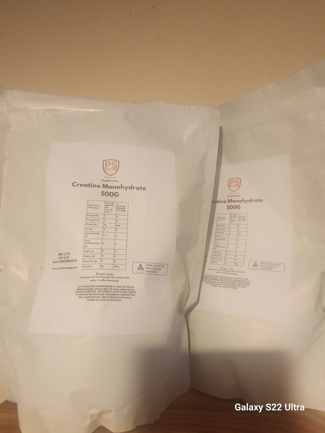 Customer photo review of Micronised Creatine Monohydrate