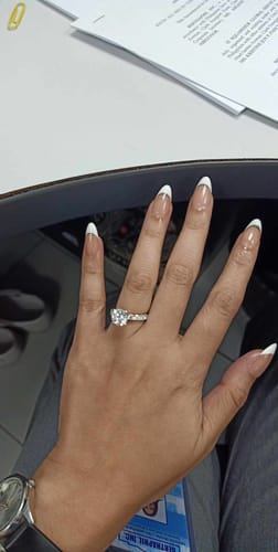 Customer photo review of 2ct Naxos Engagement Ring