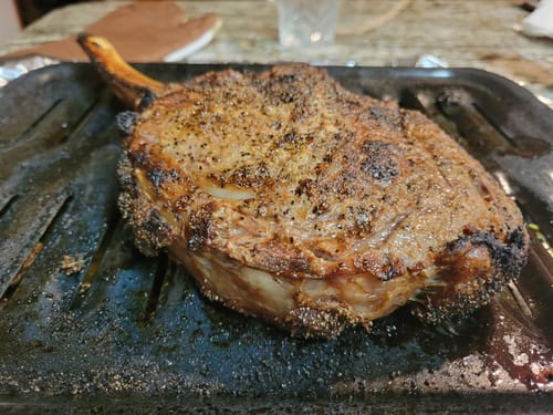 Customer photo review of USDA Choice Tomahawk Ribeye