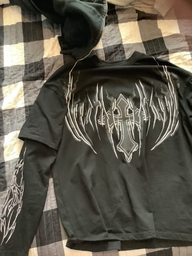 Customer photo review of Heavenly Oversized longsleeve T-shirt [VOID&LIGHT]