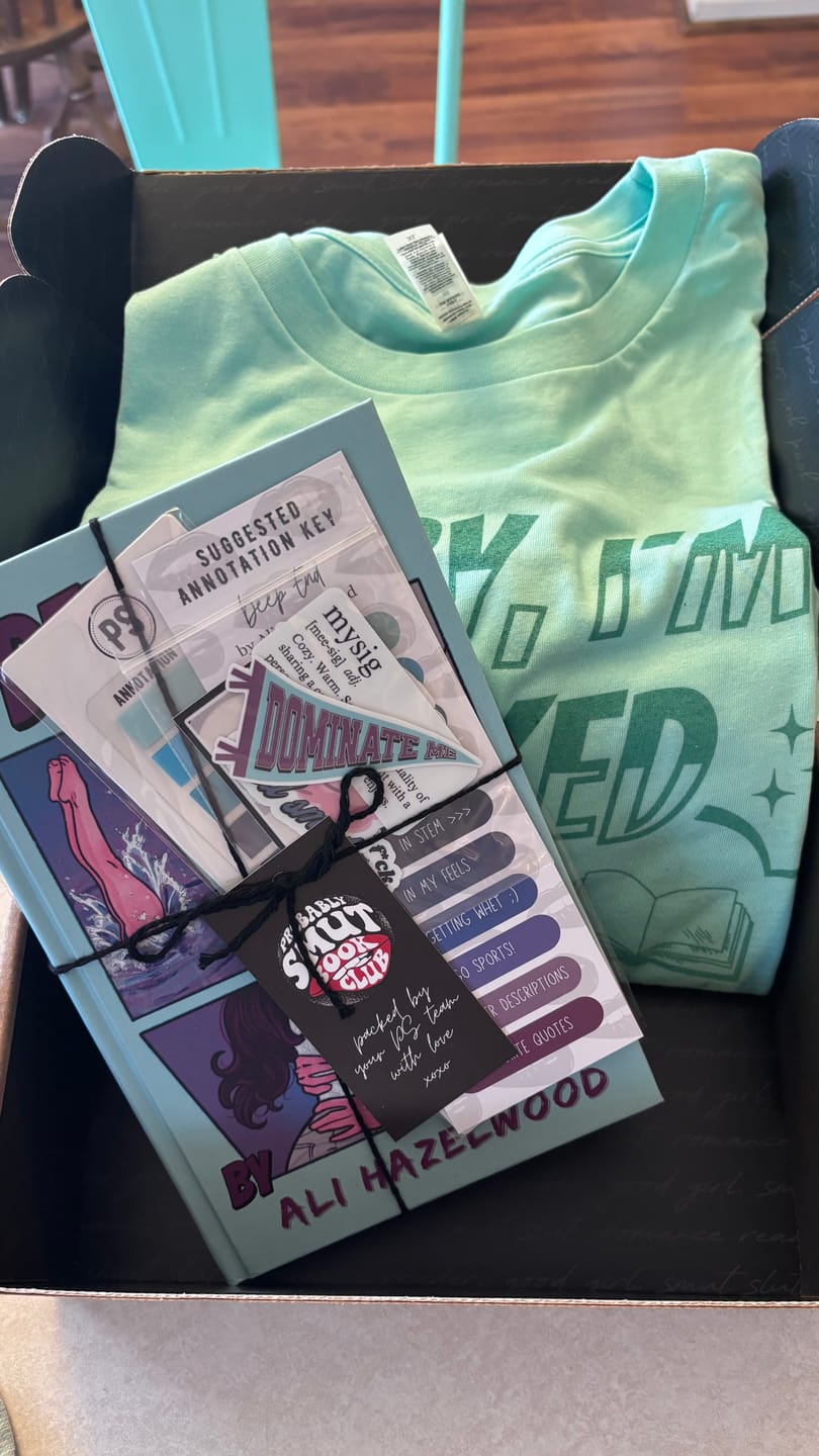 Customer photo review of probably smut book club subscription