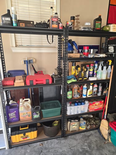 Customer photo review of REIBII 72"H Garage Storage Shelves, 2000 Lbs Heavy Duty Shelving Units, Metal Shelves for Pantry Kitchen Basement