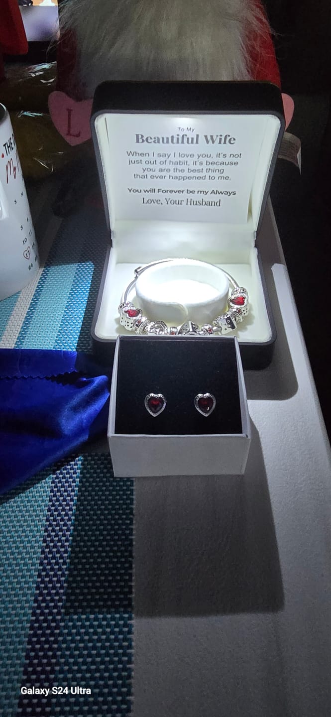 Customer photo review of Forever Love Earrings