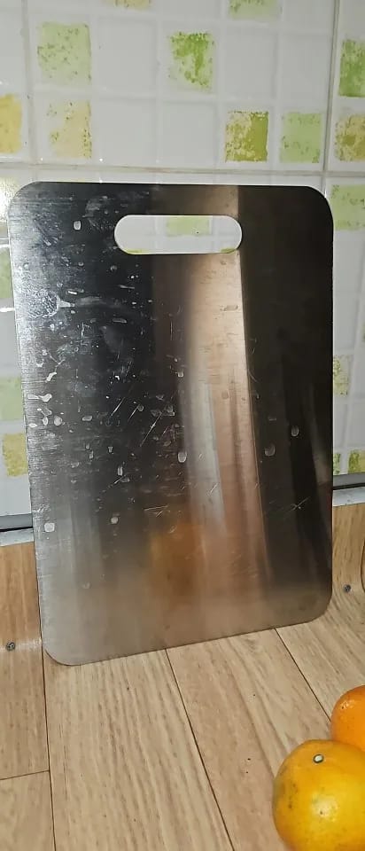Customer photo review of Steel Chopping Board Set